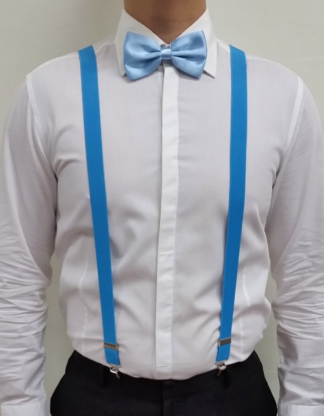 Suspenders in Ocean Blue